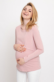Лонгслив для беременных и кормящих 11089 розовый