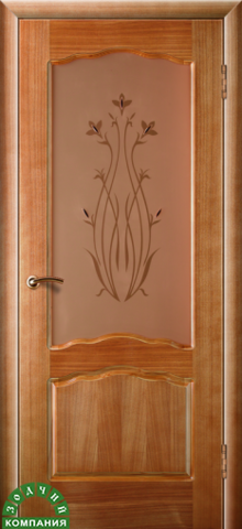 Дверь Диана (стекло тонированное) (орех, остекленная шпонированная), фабрика Зодчий