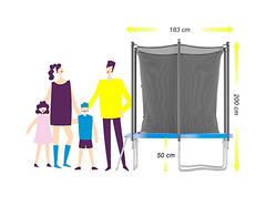Батут Trampoline STOCK 6 ft JUMP4FUN с внутренней защитной сеткой