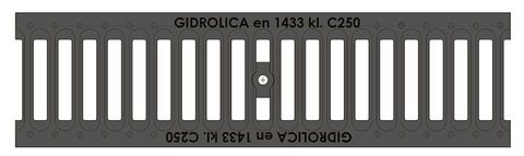 Решетки водоприемной Gidrolica Standart РВ-10.13,6.50 (щелевая, чугунная ВЧ, кл. C250)