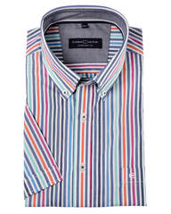 Рубашка Casamoda Comfort Fit 993133200-950 в полоску, короткий рукав