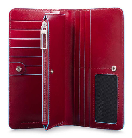 Кошелек женский Piquadro Blue Square, красный, кожа натуральная (PD4573B2R/R)