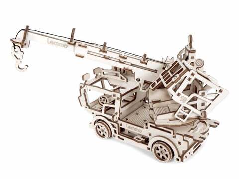 Кран ЛТ-18С от Lemmo - Деревянный конструктор, сборная модель, 3D пазл, строительная техника игрушка