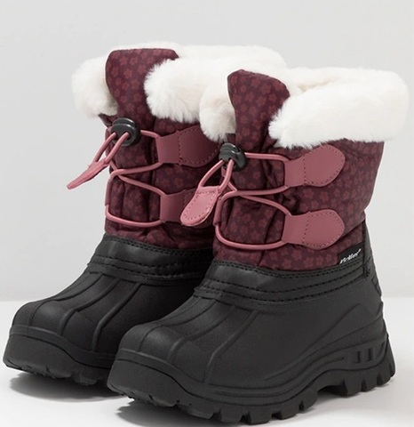 Ботинки Kickers зимние Sealsnow Burgundy pink flowery