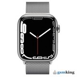 Apple Watch Series 7 GPS + Cellular 45mm Silver Stainless Steel Case with Milanese Loop MKJE3LL/A
