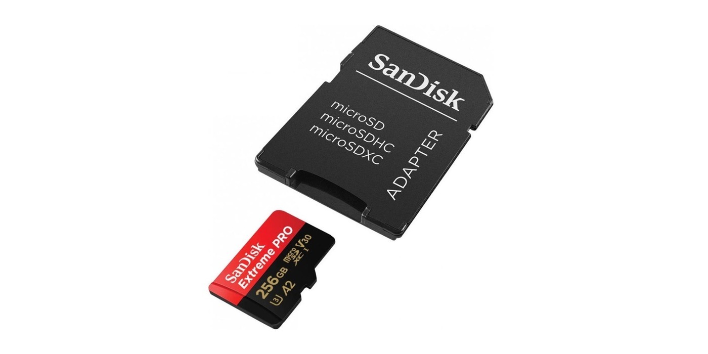 Карта памяти microsdxc 256gb sandisk class 10 uhs i a2 c10 v30 u3 extreme pro