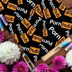 Ткань оксфорд 600 оранжевый «Pornhub»