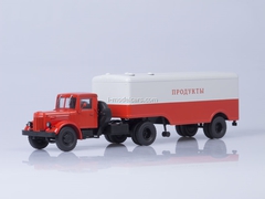 MAZ-200V with semitrailer MAZ-5217 red-gray AutoHistory 1:43