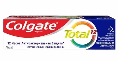 Зубная паста COLGATE Total 12 Professional Отбеливание 125 мл