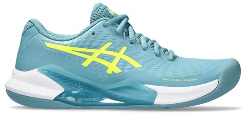 Женские теннисные кроссовки Asics Gel-Challenger 14 Indoor - gris blue/safety yellow