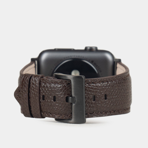 Ремешок для Apple Watch 44/45/46 mm из кожи сафьяно, коричневого цвета