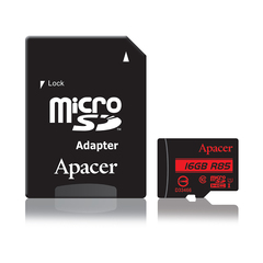 Карта памяти Apacer AP16GMCSH10U5-R 16GB + адаптер