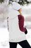 Утеплённая прогулочная лыжная куртка Nordski Premium Sport Cream/Wine женская