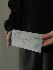 Конверт для денег  "С днём свадьбы!" Голубой фон