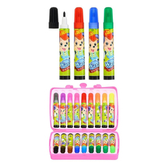 
          Фломастеры Basir, серия "Мышки", разноцветные, в пластиковом чемоданчике, с рисунком на корпусе, набор 18 цветов