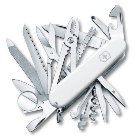 Нож складной Victorinox SwissChamp, 91 mm, 33 функции, белый