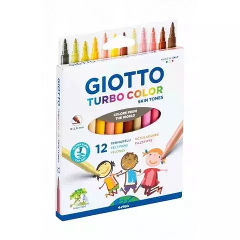 Giotto Turbo Color Skin Tones Spirit Маркеры Fine Tip 12 цветов