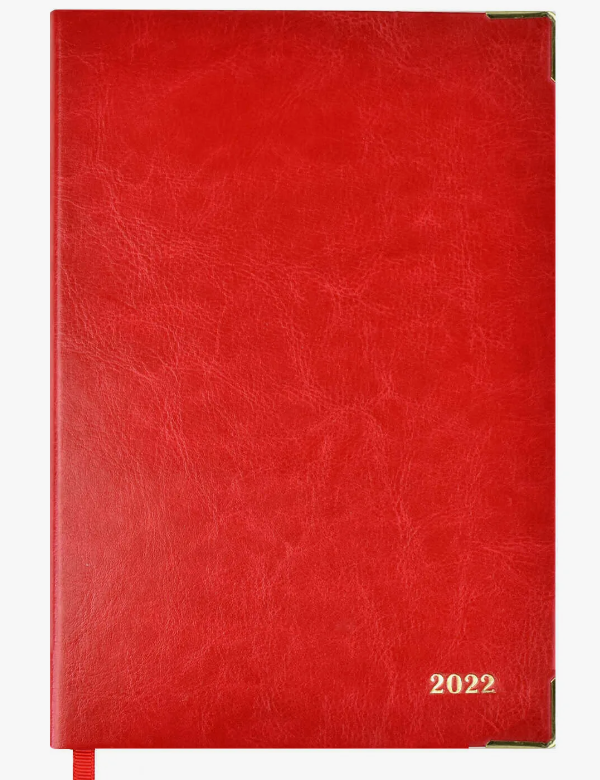 Ежедневник дат. А6 кожзам 2021 "Глосс. Красный" 176 л - купить по ...