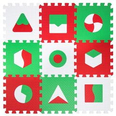 Покрытие напольное геометрия 3D 33х33х9/45шор (9 шт)