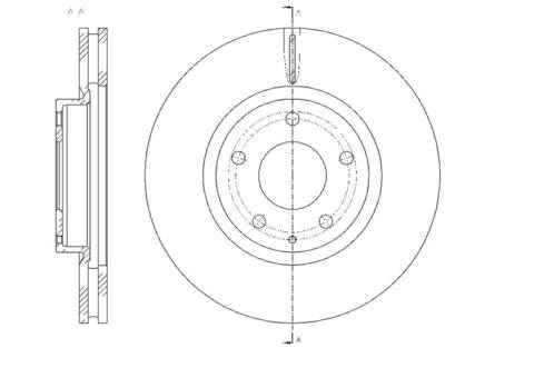 Диск тормозной вентилируемый G-brake  GR-21447