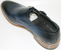 Классические мужские кожаные. Туфли монки Luciano Bellini Blue