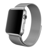 Металлический ремешок Миланская петля Milanese loop 42 мм / 44 мм / 45 мм / 49 мм для Apple Watch (Серебристый)