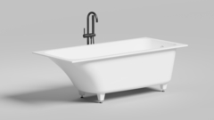 Salini 102027M Salini ORLANDA Встраиваемая ванна 1700х750х600 мм, прямоуг. чаша, мат-л: S-Stone, матовый, белый (без слива-перелива!) фото