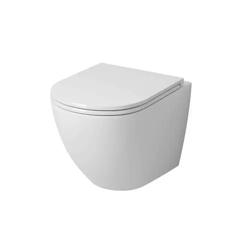 Унитаз подвесной Grossman GR-4455SQ Tornado безободковый с тонким сиденьем 490x360x350