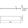 Kludi 5897305 Kludi 58 973 05 Vela R Полка стеклянная, L=600 мм, хром