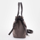 Сумка Саломея 505 эко-замша серый шоколад