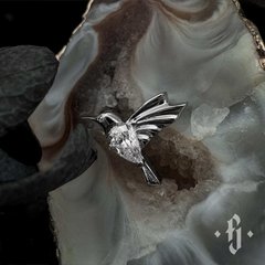 Накрутка "Colibri" - Белое золото - White CZ