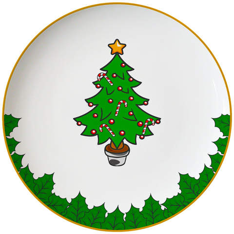 Постановочная тарелка First Lady "Счастливый санта"