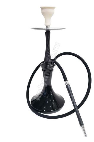 Кальян Union Hookah Sleek Black Silver с колбой Craft Черный глянец - 60 см