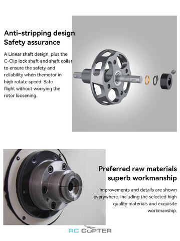 T-Motor AT2814 KV1050 3D F3A длинный вал