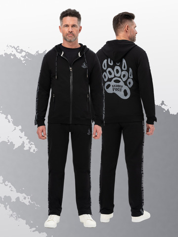 Толстовка на молнии «Мастер - Медвежий След» чёрного цвета