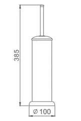 Напольный ёршик Haiba HB901 металл, хром