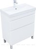 Aquanet 348180 Тумба с раковиной Слим 70 напольная 2 ящ. цв.белый сатин (348180)