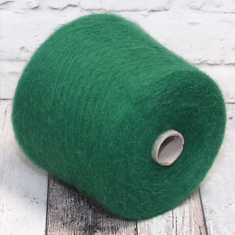 Кидмохер с бэби альпакой Lanificio del'Olivo NOIR 2300 зеленый травяной