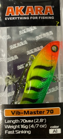 Воблер Akara раттлин Vib-Master 70 мм 16 гр. (4/7 oz 2,8 in) A 1
