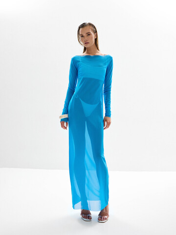 №044 Платье-сетка (голубой)