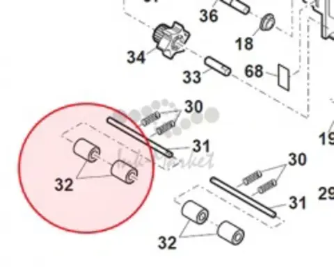 Ролик Sharp AR-M550NP (O) NROLP1473FCZZ