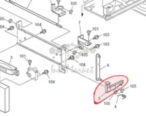 Ограничитель тандемного лотка Ricoh D0626702