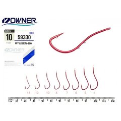 59330 №10 Крючки OWNER Ryusen-BH RED | продажа от 5 уп.