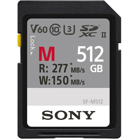 Карта памяти Sony 512GB SF-M Series UHS-II SDXC 277МБ/с (U3, V60)