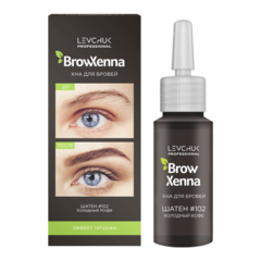 Хна BrowXenna (Броу Хенна) ШАТЕН #102, цвет холодный кофе  (10 мл, 1 штука, флакон)