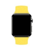 Силиконовый эластичный ремешок без застежек 38 мм / 40 мм / 41 мм для Apple Watch (размер - 147 мм) (Желтый)