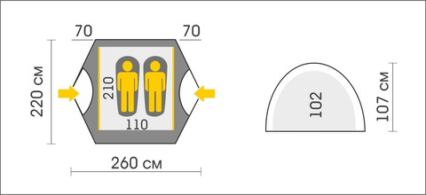 Картинка палатка туристическая Talberg Explorer 2  - 3