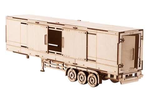 Деревянный конструктор сборная модель 3D Прицеп-холодильник для грузовиков