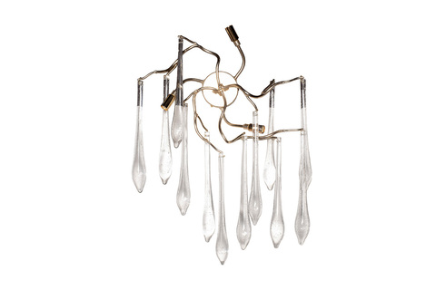 Бра настенное для спальни Garda Decor Капли шампань со стеклянным декором