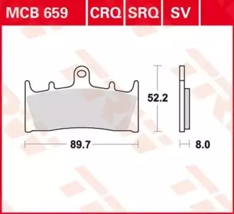 Колодки тормозные дисковые MCB659